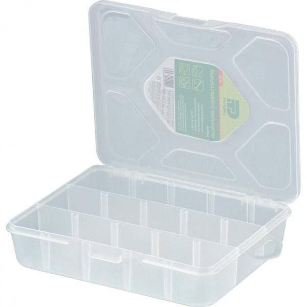 Органайзер универсальный малый, прозрачный матовый 19 х 16 х 4.5 см Сибртех 90726