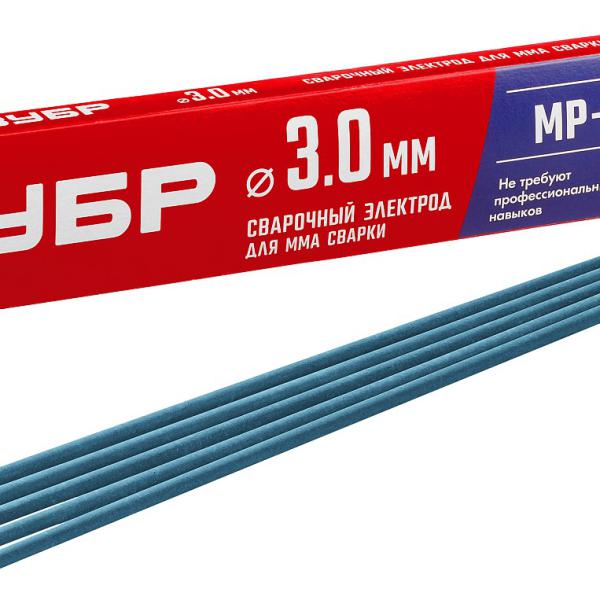 Электрод d 3.0 х 350 мм, 1кг сварочный МР-3 с рутиловым пок,для ММА в коробке.ЗУБР 40011-3.0