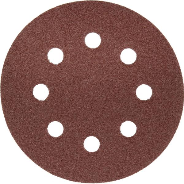 Круг 125 мм Р 180 шлифовальный на липкой основе с отверстиями ЗУБР "МАСТЕР" 35562-125-180