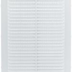 Вентиляционная решетка 170х240 мм, пластиковая с сеткой 75041